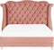 AYETTE - Tweepersoonsbed - Roze - 160 x 200 cm - Fluweel