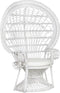 Pauwenstoel EMMANUELLE Rotan Wit