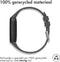 iMoshion Bandje Geschikt voor Fitbit Luxe/Zwart - iMoshion Siliconen sport band zilveren gesp zonder pinnetje - Grijs