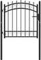 vidaXL - Poort - met - speerpunten - 100x150 - cm - staal - groen