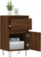 vidaXL - Dressoir - 40x35x70 - cm - bewerkt - hout - bruin - eikenkleur
