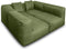 Feel Furniture - Binnen en Buiten bank - Odin - 5 Persoonsbank - Groen - Met Hocker