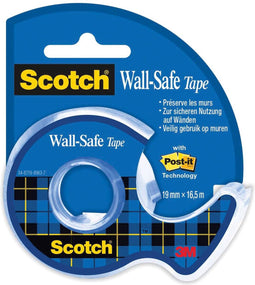 Scotch® Wall-Safe Tape 19 mm x 16,5 m 1 rol EN, FR, DE, NL, 1 st maxidispenser