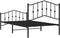 vidaXL - Bedframe - met - hoofd- - en - voeteneinde metaal - zwart - 100x190 - cm