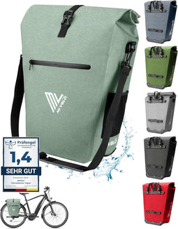 MIVELO Fietstas - Waterdicht - 25L met Laptopvak en Schouderriem - Mint