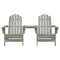 Tuinstoelen Adirondack met tafeltje massief vurenhout grijs