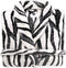 ZoHome Zebra Badjas Lang - Fleece - Maat M - Black/White