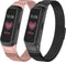 iMoshion Milanees Watch bandje Multipack Geschikt voor Samsung Galaxy Fit - Zwart / Rosé Goud