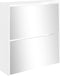 vidaXL - Schoenenkast - met - spiegel - 2-laags - 63x17x67 - cm - hoogglans - wit