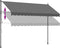 vidaXL - Luifel - uittrekbaar - 350x150 - cm - stof - en - staal - antracietkleurig