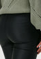 Object Objbelle MW Coated Leggings - Dames Legging met knipbare lengte - Zwart