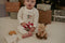 Little Dutch Giftset - Baby geschenkset - 3 zachte items kerstthema - Groen Rood Bruin Wit (3 stuks)