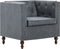 vidaXL Fauteuil stof grijs