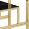 vidaXL - Wandtafel - roestvrijstaal - en - gehard - glas - goudkleurig