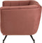 J-Line zetel Lounge 1-zit - textiel/hout/metaal - antiek roze