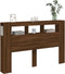 Hoofdeinde met LED 160x18,5x103,5 cm bewerkt hout bruineiken