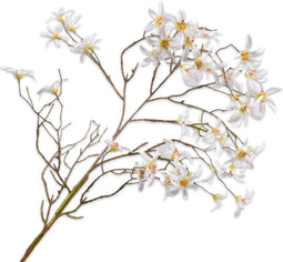 Silk-ka Kunstbloem-Zijden Bloem Forsythia Tak Wit 101 cm