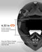 YM-915 Cross Motorcross Helm Downhill Fullface Mat Zwart ECE voor Dames en Heren