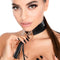 Kinky Diva – Teasing Tassel Collar – Black/Silver
