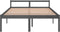 vidaXL - Seniorenbed - massief - grenenhout - grijs - 150x200 - cm
