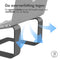 iMoshion Aluminium Antislip Laptop Standaard - Ergonomische Laptop Stand - Tablet Houder - Geschikt voor alle Laptops - Donkergrijs