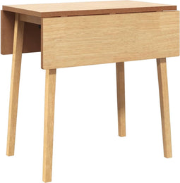 vidaXL - Eettafel - massief - hout - naturel - rubber