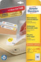 Avery L6023REV-25 - Afneembare Etiketten 63,5x38,1mm - Zelfklevend - Wit (525 stuks)