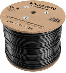 FTP Category 6 Rigid Network Cable Lanberg LCF6-30CU-0305-BK 305 m Black