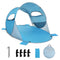 Coast Pop-Up Strandtent - Zonneschermtent - UPF 50+ Zilveren Coating - Blauw (3-4 Personen)