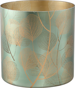 PTMD Iffy Gold Glass Stormlight Eucalyptus Leafs Round L