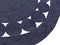 KOYUNLU - Laagpolig vloerkleed - Donkerblauw - ø 120 cm - Jute