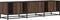 vidaXL - Tv-meubel - 160x35x41 - cm - bewerkt - hout - metaal - bruin - eikenkleur