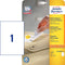 Avery - Afneembare Etiketten - 210 x 297 mm - Wit (25 vellen)