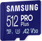 Samsung Pro Plus - microSDXC Geheugenkaart (2023) - 512GB - Lees/schrijfsnelheden tot 180/130MB/s