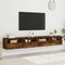 vidaXL - Tv-wandmeubels - 2 - st - 100x30x30 - cm - bewerkt - hout - gerookt - eiken