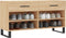 vidaXL - Schoenenbank - 102x35x55 - cm - bewerkt - hout - sonoma - eikenkleurig