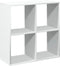vidaXL - Kamerscherm - / - boekenkast - 69,5x29x69,5 - cm - bewerkt - hout - wit
