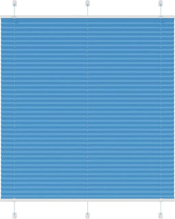 vidaXL - Plissé - rolgordijn - 120x100cm - stofbreedte - 119,4cm - polyester - blauw