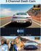 AZDOME 3 Lens Dash Cam 2K + 1080P - 5G WiFi - GPS - Auto Camera - 256GB
