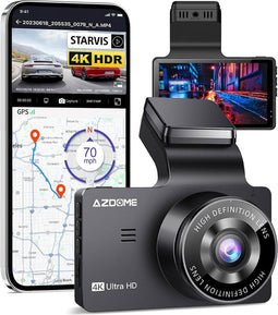 AZDome M63 Pro 1CH dashcam - 2024 model - Ultra 4K resolutie - Wifi - GPS - Parkeerstand - 3.0 inch IPS LCD - dashcam voor auto met optionele achter camera