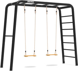 BERG PlayBase Medium TL 3-in-1 Speeltoestel - Rekstok en Ladder - Met 2x Houten Schommel