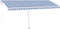 vidaXL - Luifel - vrijstaand - automatisch - 500x350 - cm - blauw - en - wit