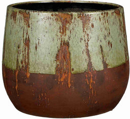 Mica Decorations Bloempot Frederique - 32x32x25.5 cm - Terracotta - Groen