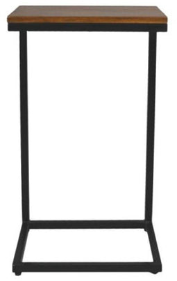 Bijzettafel Read - 38x30x65 - Naturel/zwart - Mangohout/ijzer