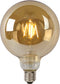 Lucide G125 - Filament lamp - Dimbaar - Ø 12,5 cm - E27 - 8W 2700K - Amber