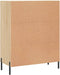vidaXL - Dressoir - 69,5x34x90 - cm - bewerkt - hout - sonoma - eikenkleurig