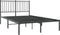 vidaXL - Bedframe - met - hoofdbord - metaal - zwart - 120x190 - cm