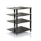 NorStone Bergen 2 - Audiomeubel - 4 glazen planken - Zwart hoogglans