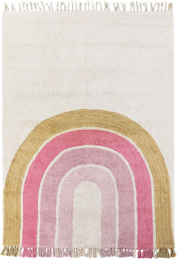 TATARLI - Vloerkleed - Roze/Beige - 140 x 200 cm - Katoen