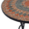 vidaXL - Bistrotafel - mozaïek - 60 - cm - keramiek - oranje - en - grijs